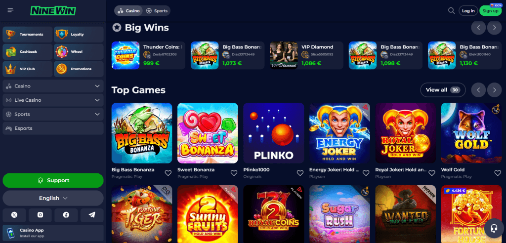 NineWin Casino Slots